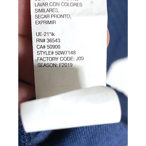 Van Heusen Never Tuck Button Polo Shirt Mens Big Tall 2XLT Blue Geometric Preppy - Picture 7 of 7